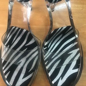 Sexy 3 inch clear heels. 5.5